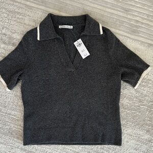 Abercrombie & Fitch Charcoal V-Neck Sweater